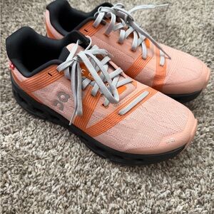 On Running Women's Athletic Shoes - Peach and Orange